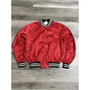 Vintage Taylor Made Los Angeles Rams Red Satin Jacket Made In USA - Men’s Large